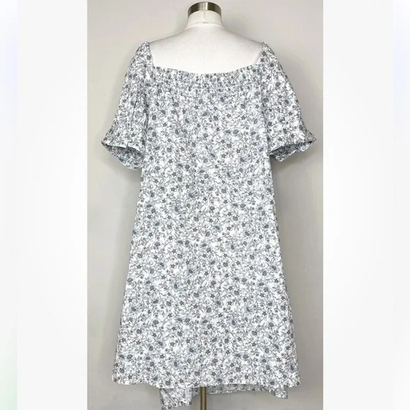 J. Crew Cotton Poplin Shift Dress Floral Vines. Size: 3X - Picture 3 of 7